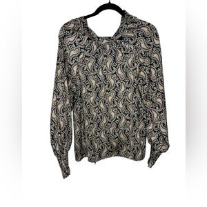 Banana Republic Women’s Long Sleeve Paisley Blouse Size Medium